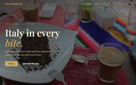 Your Restaurant website — an Italian kitchen in El Paso, with menu, reviews and location